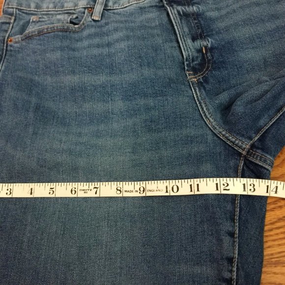 OLD NAVY OG STRAIGHT HIGH RISE JEANS WOMENS 18 BLUE STRETCH DENIM ANKLE 39"x28" - Picture 13 of 16